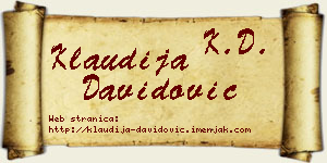Klaudija Davidović vizit kartica